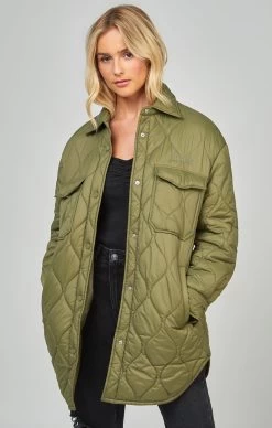 SikSilk Khaki Lightweight Quilt Jacket -Style Zone Shop SSW 4915 6