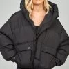 SikSilk Black Oversized Padded Coat -Style Zone Shop SSW 4923 1