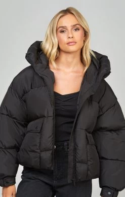 SikSilk Black Oversized Padded Coat -Style Zone Shop SSW 4923 6