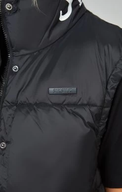 SikSilk Black Cropped Gilet -Style Zone Shop SSW 4924 7