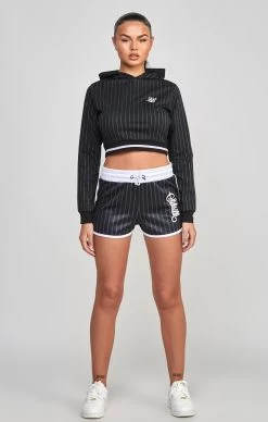 SikSilk Black Varsity Crop Track Top -Style Zone Shop SSW 4936 3