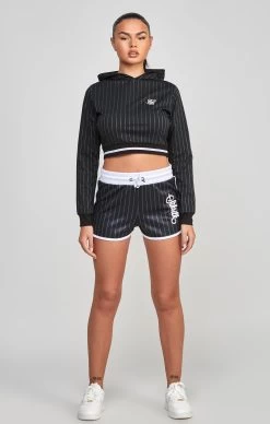 SikSilk Black Varsity Crop Track Top -Style Zone Shop SSW 4936 7