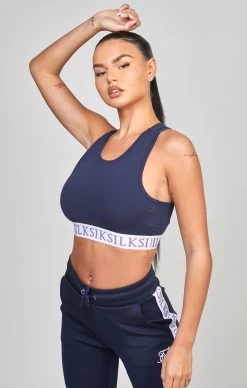 SikSilk Navy Tape Bralette