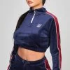 SikSilk Navy Velour Track Top -Style Zone Shop SSW 4950 1