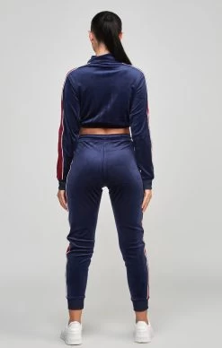 SikSilk Navy Velour Track Top -Style Zone Shop SSW 4950 5