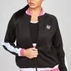 SikSilk Black Retro Cut And Sew Track Top -Style Zone Shop SSW 4955 1