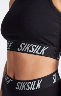 SikSilk Girls Black Essentials Taped Bralette -Style Zone Shop Sik Silk Messi Girls 12 02 21 SSG 0063 0087 44323b40 0a45 45f5 a48a eb9372b9afd2