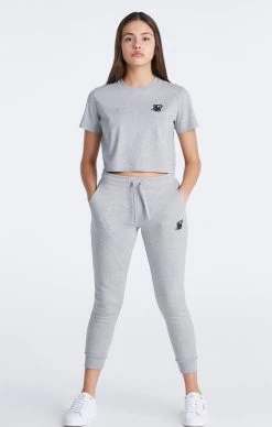 SikSilk Girls Grey Marl Essentials Cuffed Jogger -Style Zone Shop Sik Silk Messi Girls 12 02 21 SSG 0072 SSG 0081 1222 copy 5209c8de 7bd6 42ca ba1b f12b99ee43d4