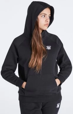 SikSilk Girls Black Essentials Overhead Hoodie -Style Zone Shop Sik Silk Messi Girls 12 02 21 SSG 0083 1174 copy cc44b5df f73a 4d9f bdc7 fa113f2987f8