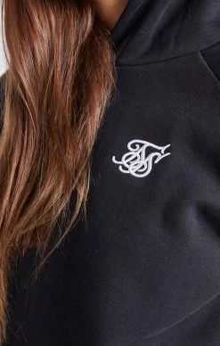 SikSilk Girls Black Essentials Overhead Hoodie -Style Zone Shop Sik Silk Messi Girls 12 02 21 SSG 0083 1175 copy f3c845cf 6044 442f 96e5 a59ad4ce455b