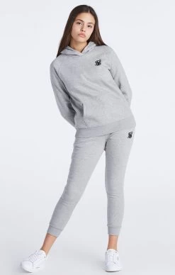 SikSilk Girls Grey Marl Essentials Overhead Hoodie -Style Zone Shop Sik Silk Messi Girls 12 02 21 SSG 0084 1291 copy da2c7067 6cd5 498a 9e9d 7c53e04b827b