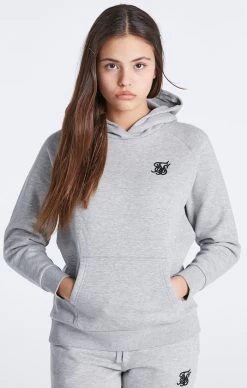 SikSilk Girls Grey Marl Essentials Overhead Hoodie -Style Zone Shop Sik Silk Messi Girls 12 02 21 SSG 0084 1302 copy 629146db f7d5 44e5 913c 7269c9be7113