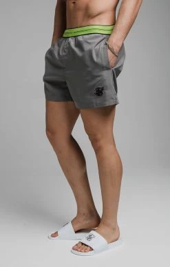 SikSilk Grey Tape Swim Short