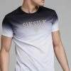 SikSilk Black Embroidered Muscle Fit T-Shirt -Style Zone Shop ss 19512 eb6a6140 0df6 4385 a741 4f4f70c8859a